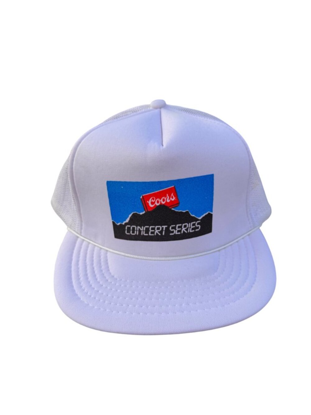 Coors Mens Snapback Trucker Hat Consert Series White Adjustable Mesh Back Vtg - Picture 11 of 12